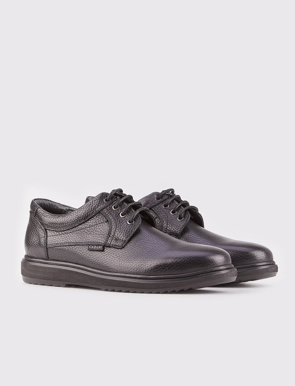 Genuine Leather Black Lace-up Men's Casual Shoes