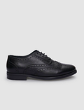 Genuine Leather Black Lace-up Men's Casual Shoes
