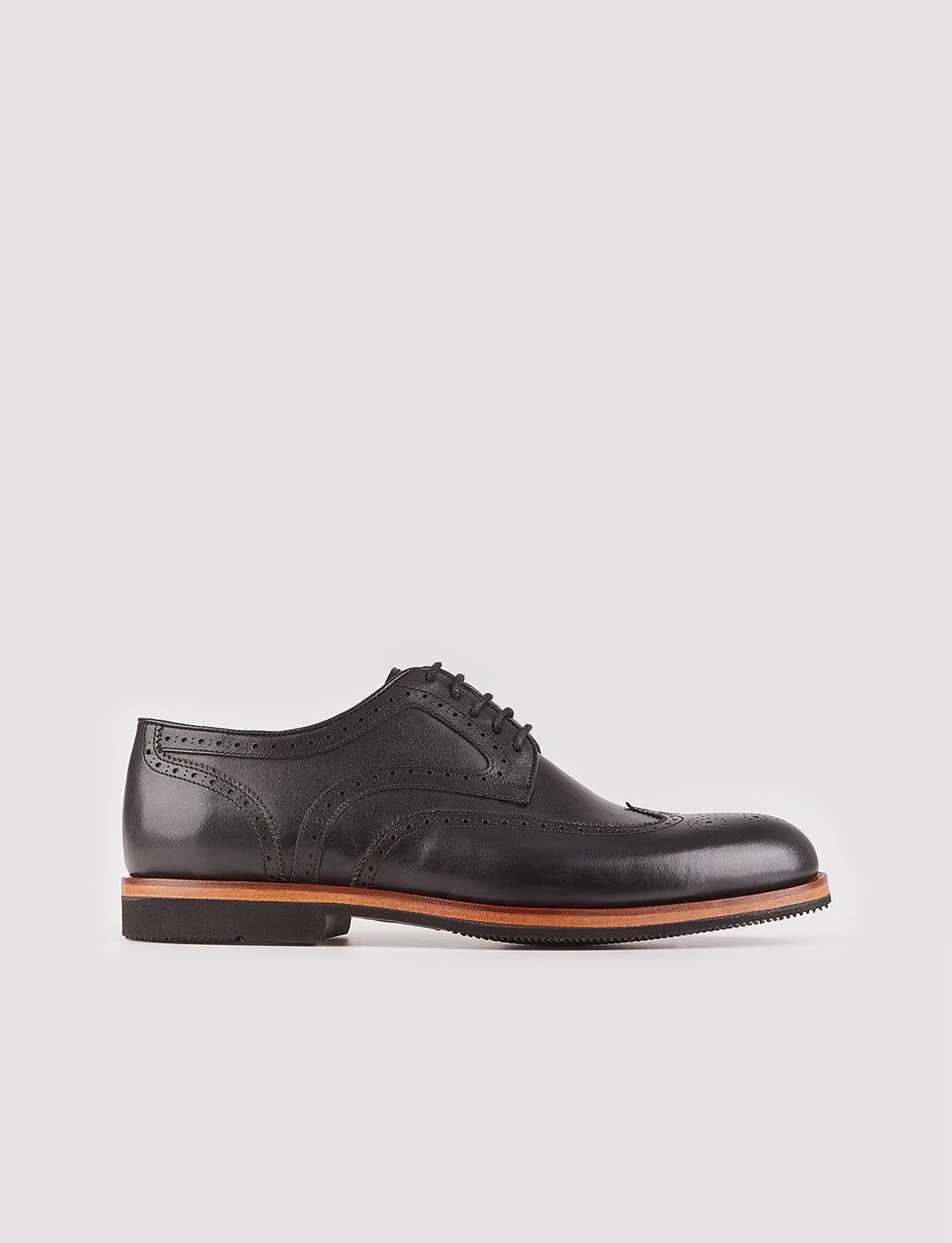 Genuine Leather Black Lace-up Classic Men's Shoes