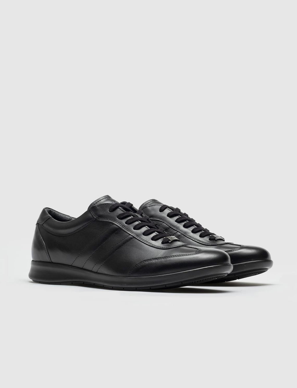 Genuine Leather Black Lace-up Non-Slip Men's Casual Shoes