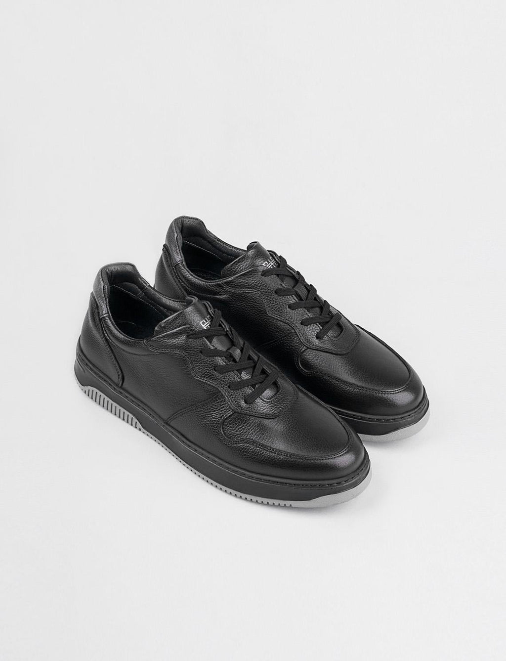 Genuine Leather Black Berlin Lace-up Men's Athletic Shoes