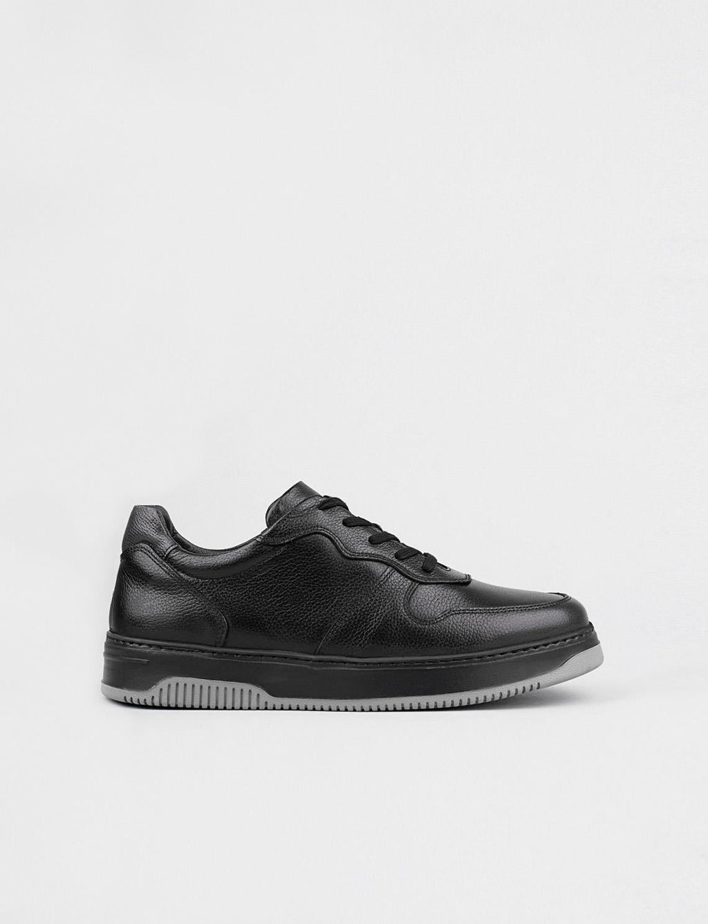 Genuine Leather Black Berlin Lace-up Men's Athletic Shoes