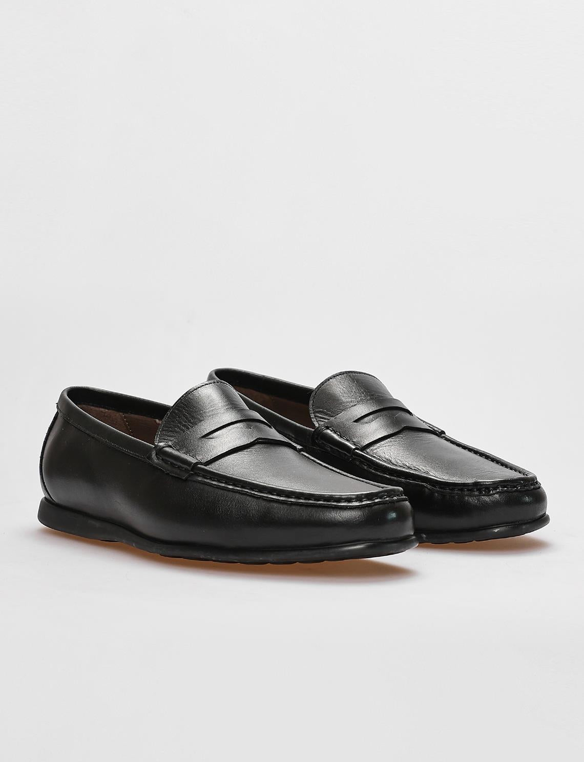 Genuine Leather Black Men's Casual Shoes