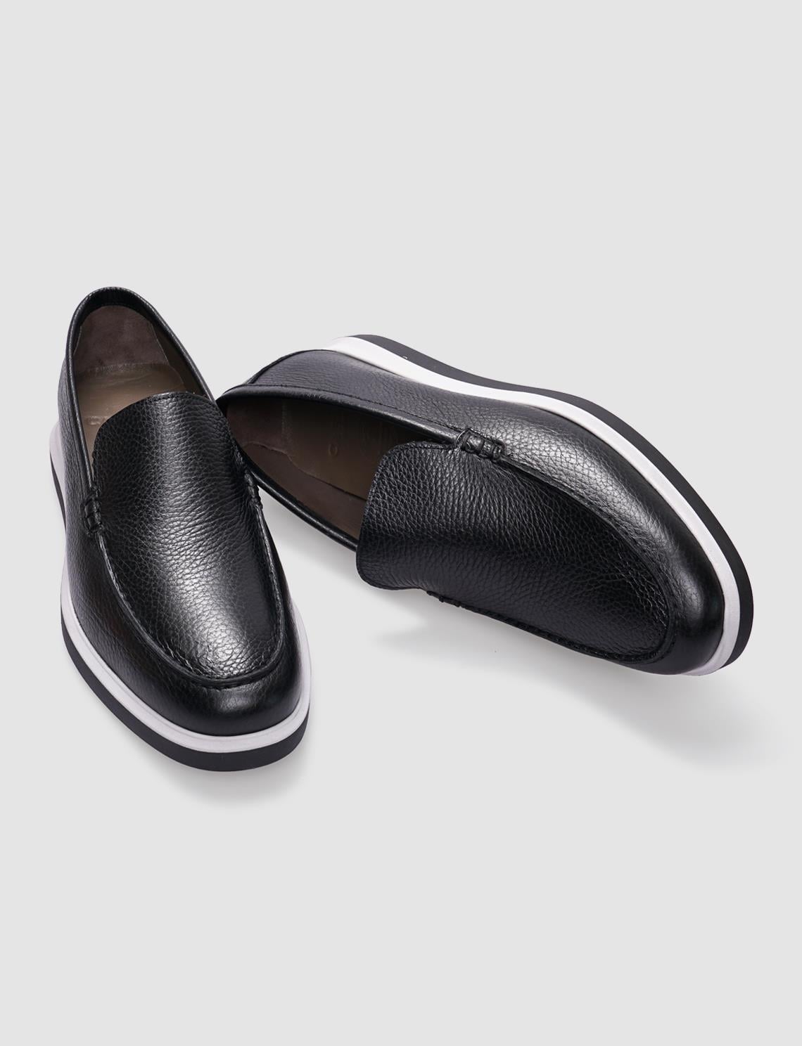 Genuine Leather Black Men's Casual Shoes