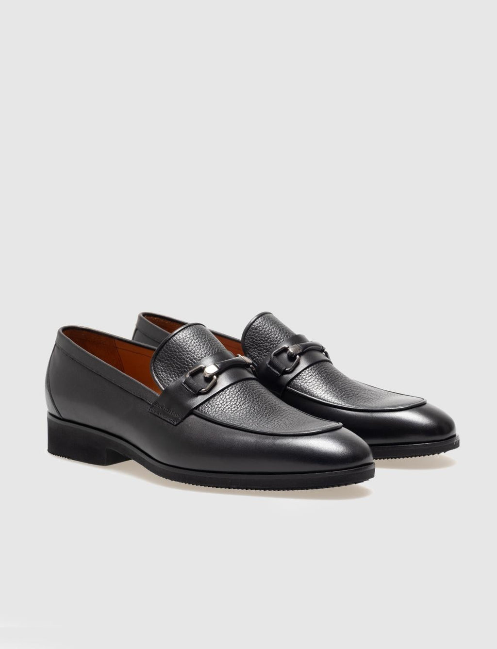 Genuine Leather Black Buckle Men's Classic Shoes