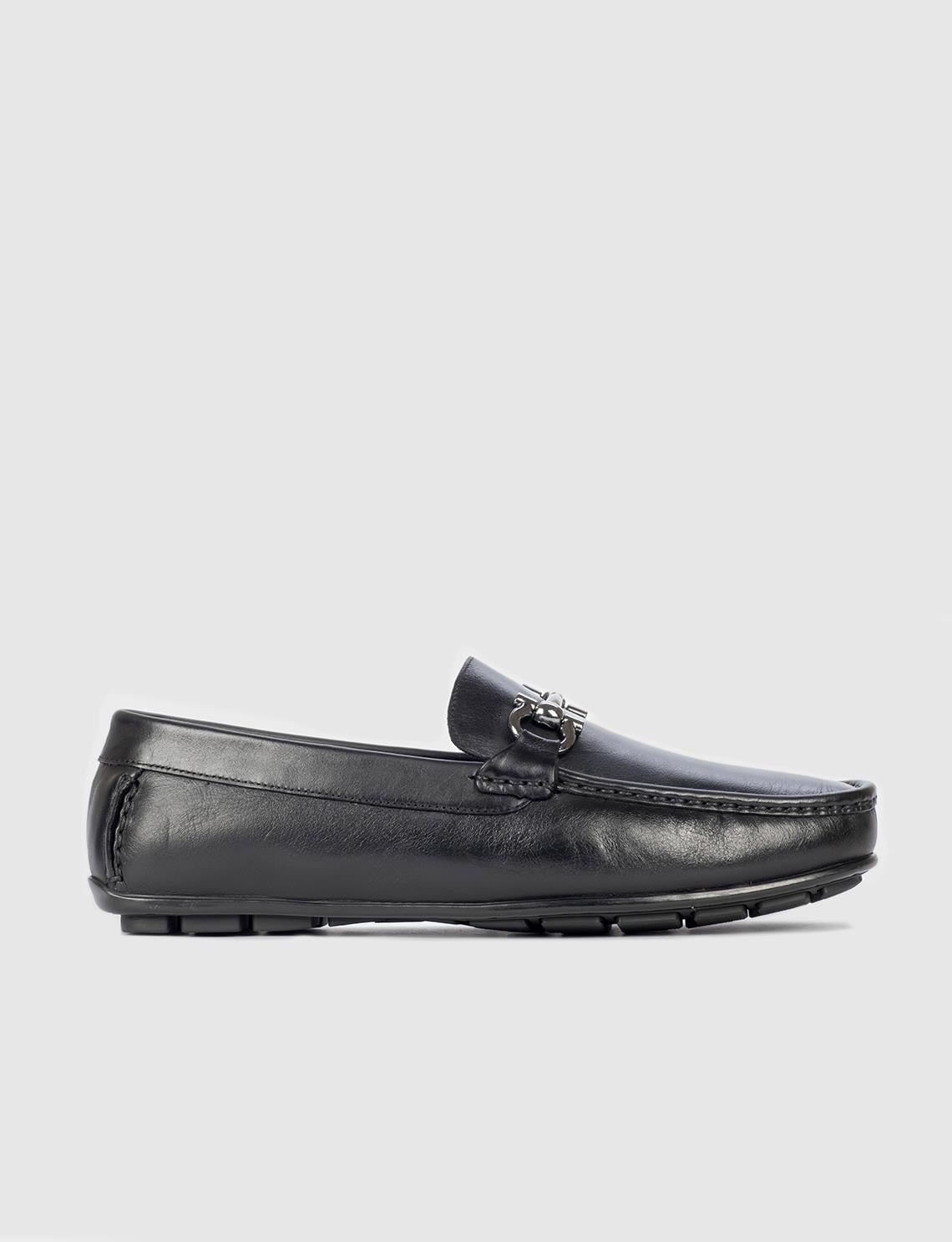 Genuine Leather Black Men's Loafer