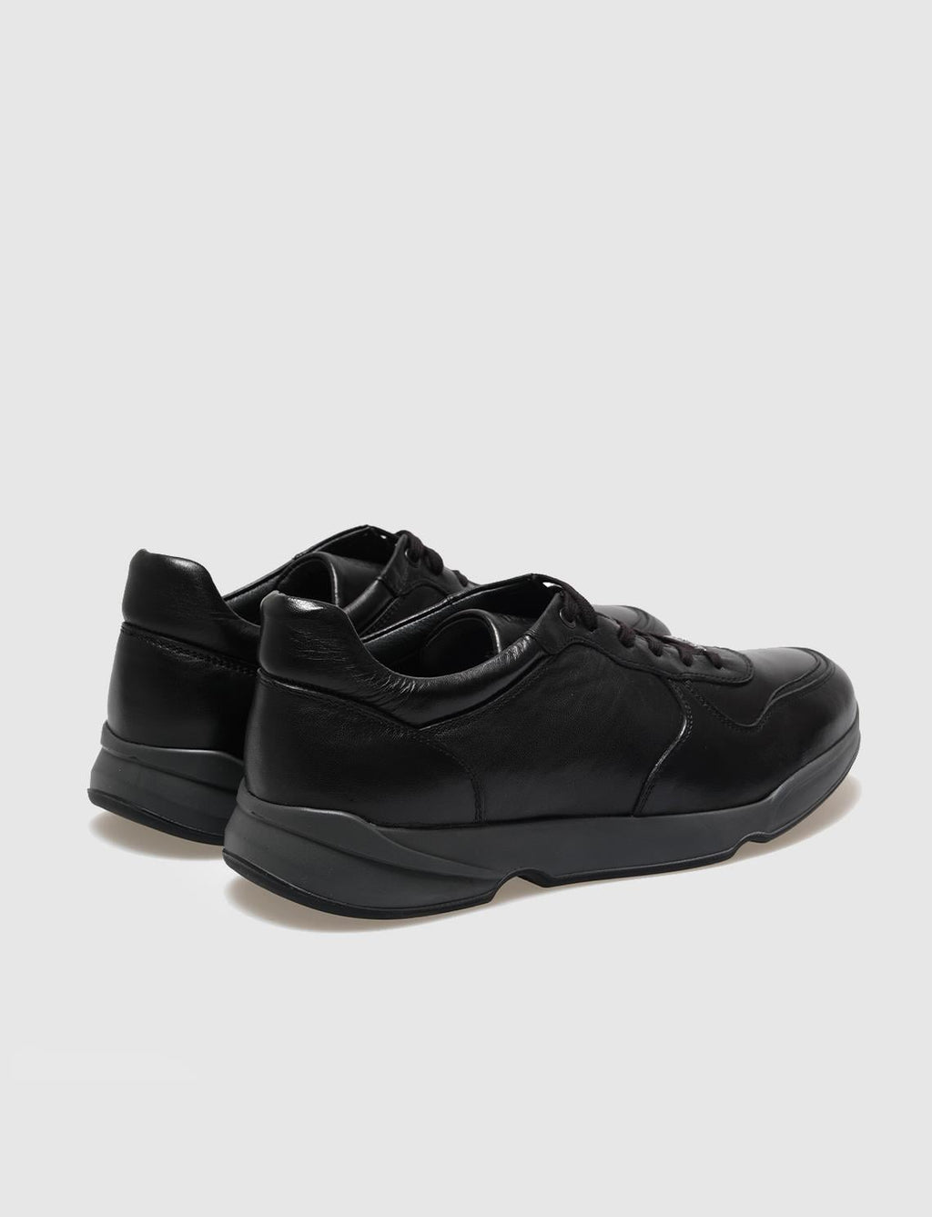 100% Genuine Leather Black Lace-up Men's Casual Shoes