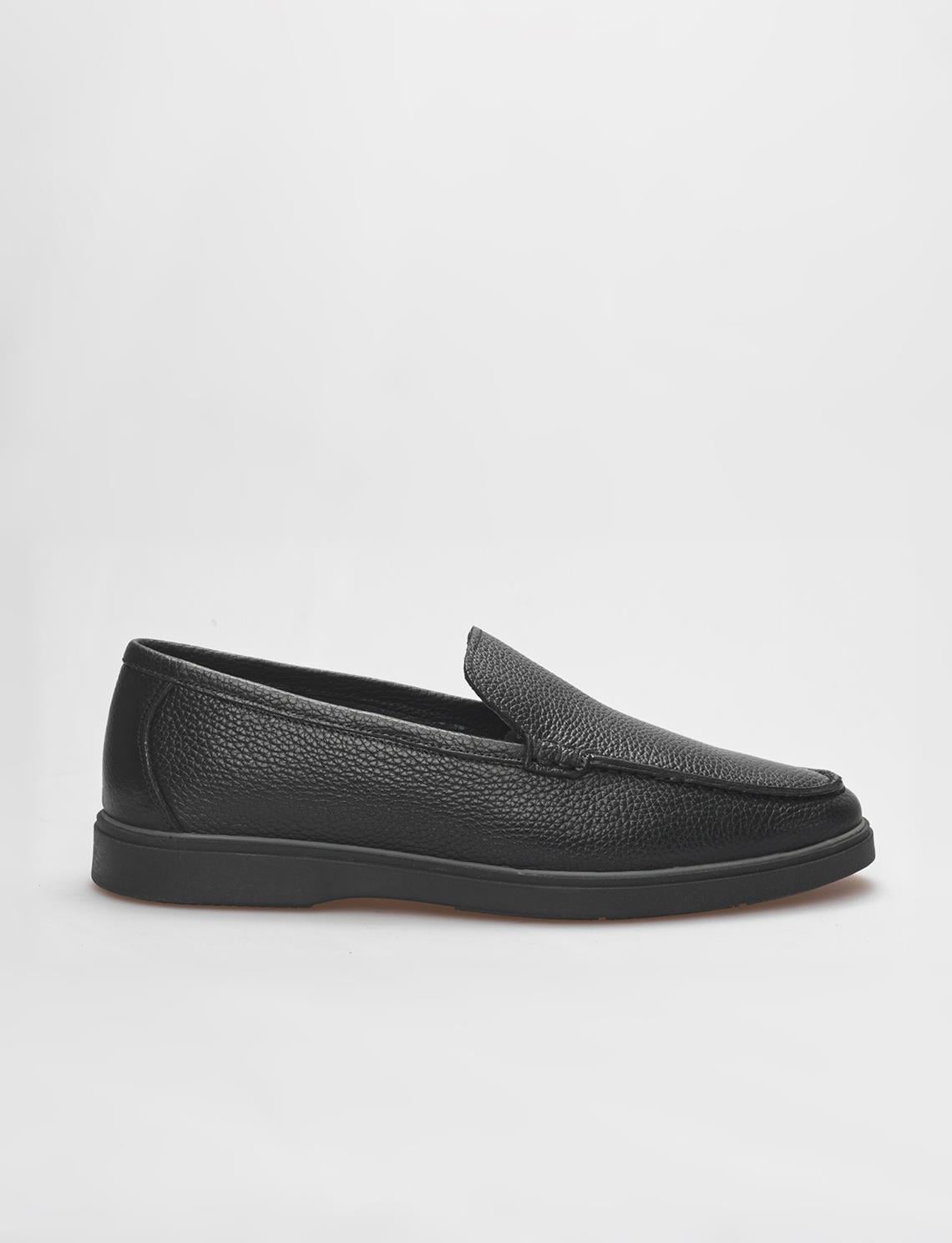 Genuine Leather Black Men's Loafer