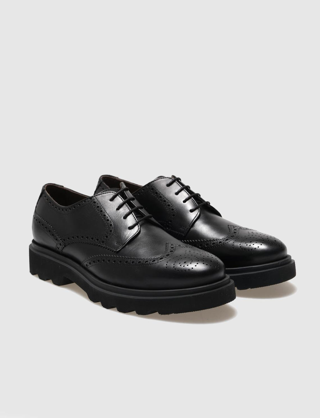 Genuine Leather Black Lace-up Men's Casual Shoes