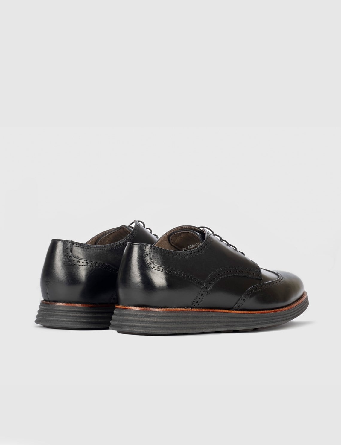 Genuine Leather Black Lace-up Men's Casual Shoes