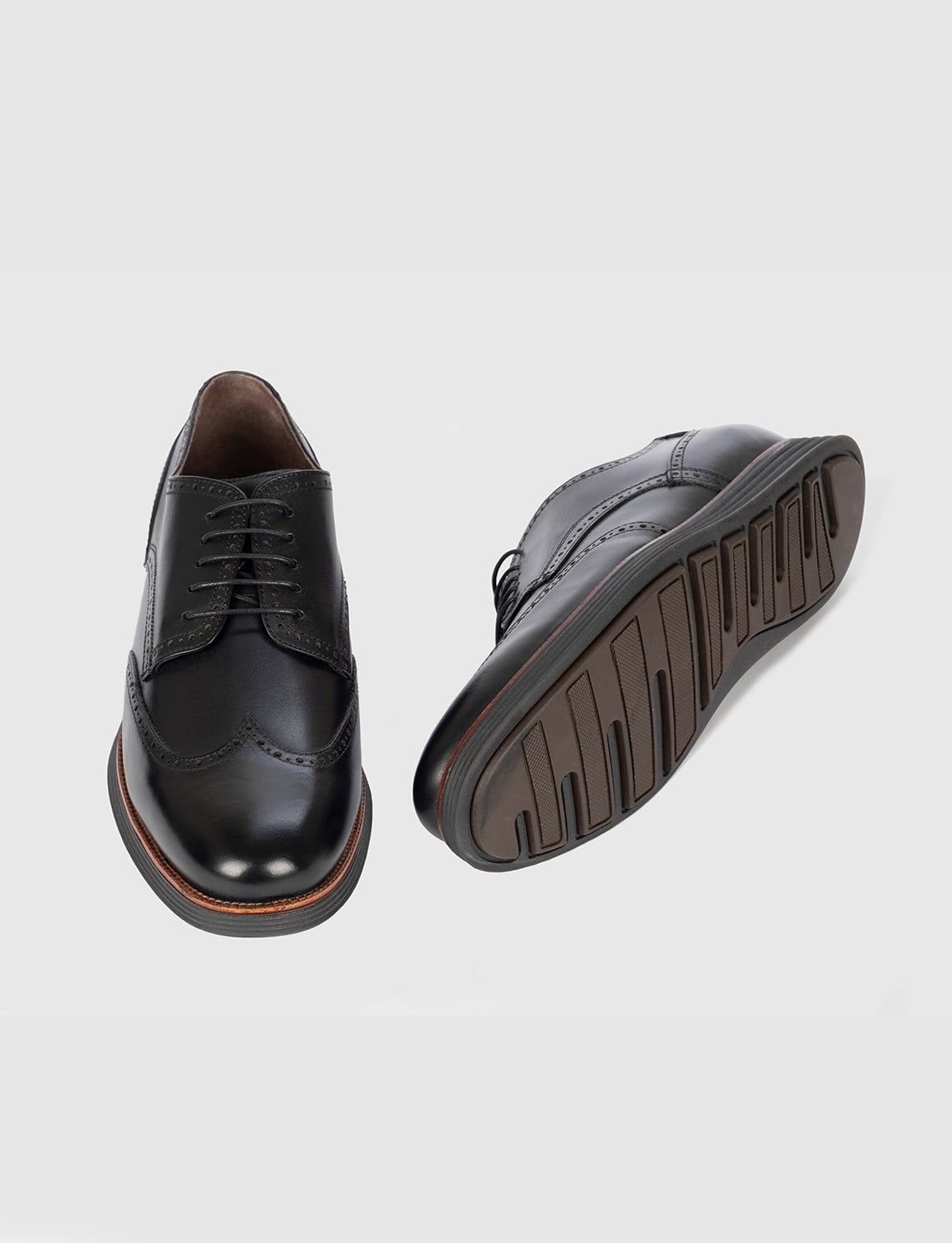 Genuine Leather Black Lace-up Men's Casual Shoes