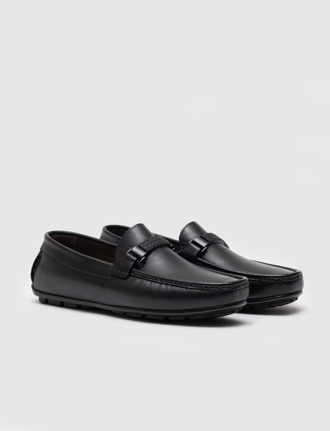 Genuine Leather Black Men's Shoes