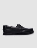 100% Genuine Leather Black Lace-Up Men's Casual Shoes