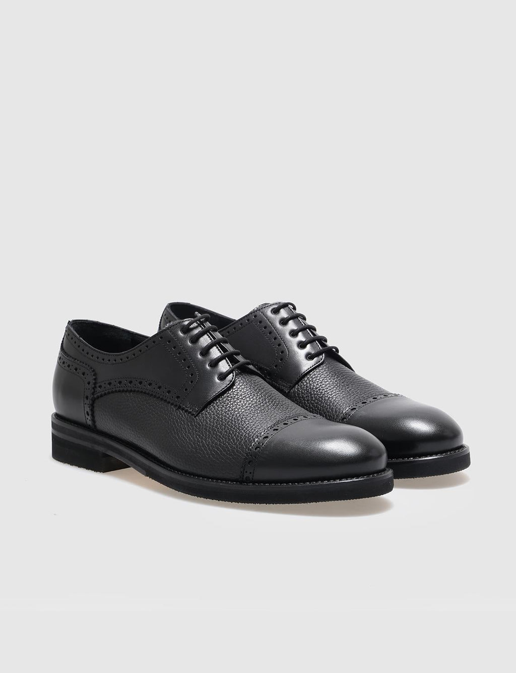 Genuine Leather Black Lace-up Men's Classic Shoes