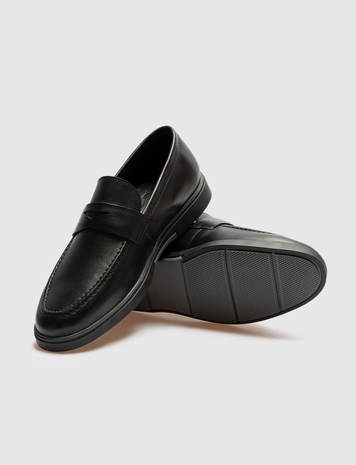 Genuine Leather Black Men's Casual Shoes