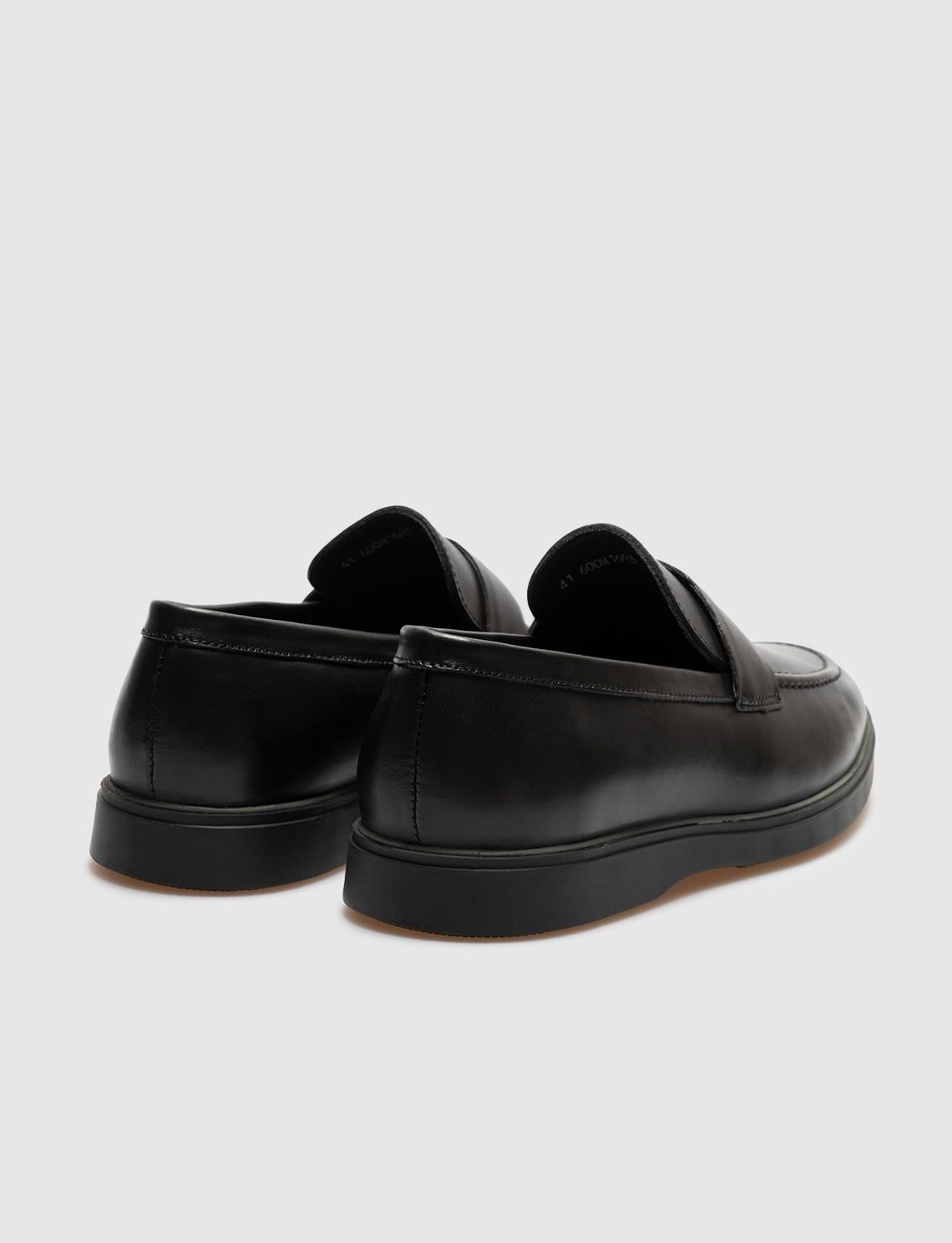Genuine Leather Black Men's Casual Shoes