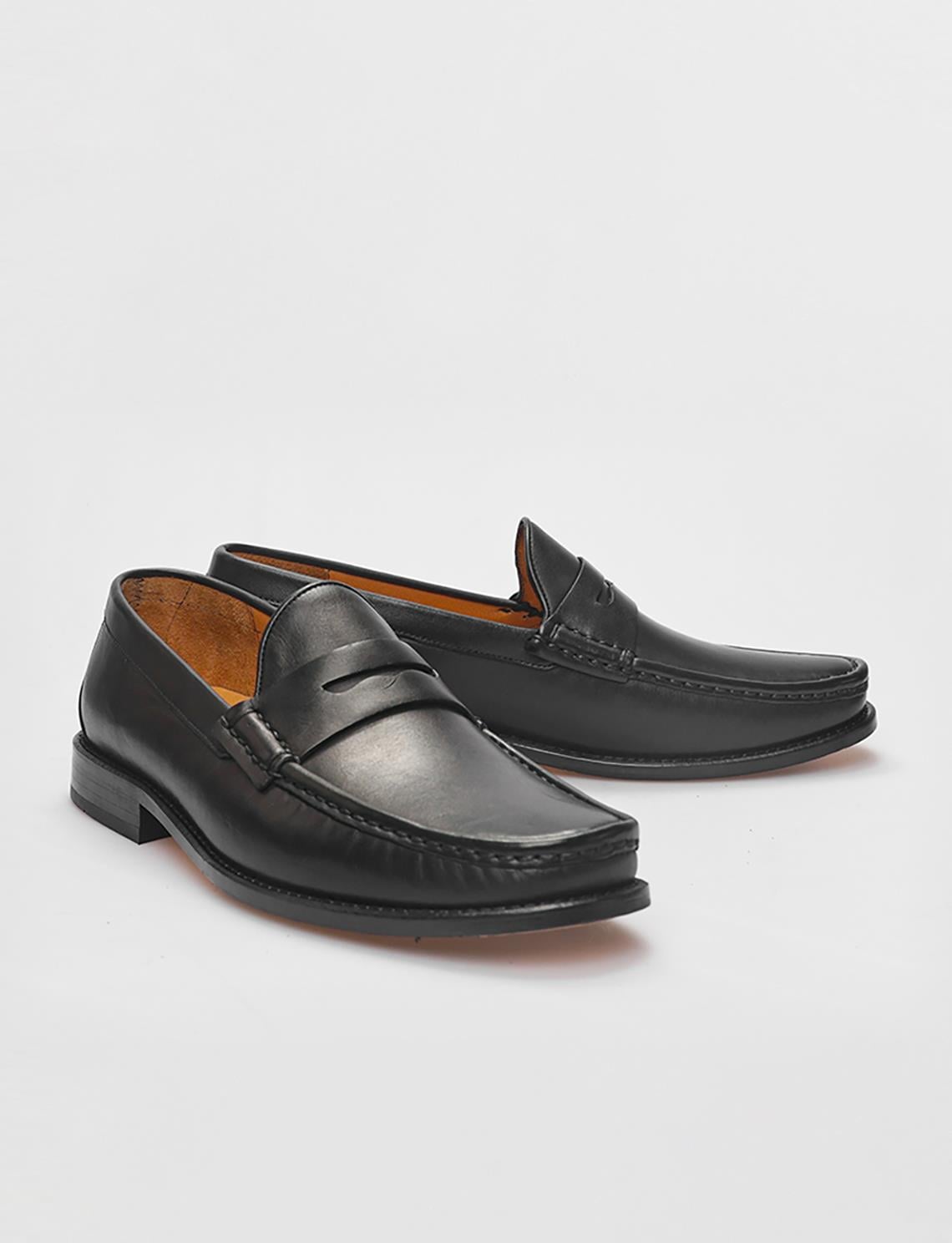 Genuine Leather Black Men's Classic Shoes
