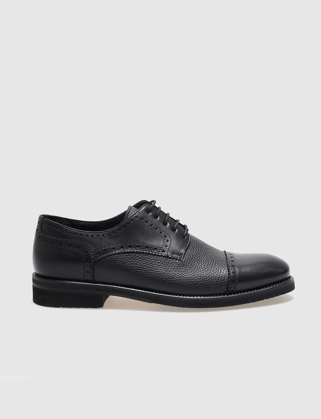Genuine Leather Black Lace-up Men's Classic Shoes