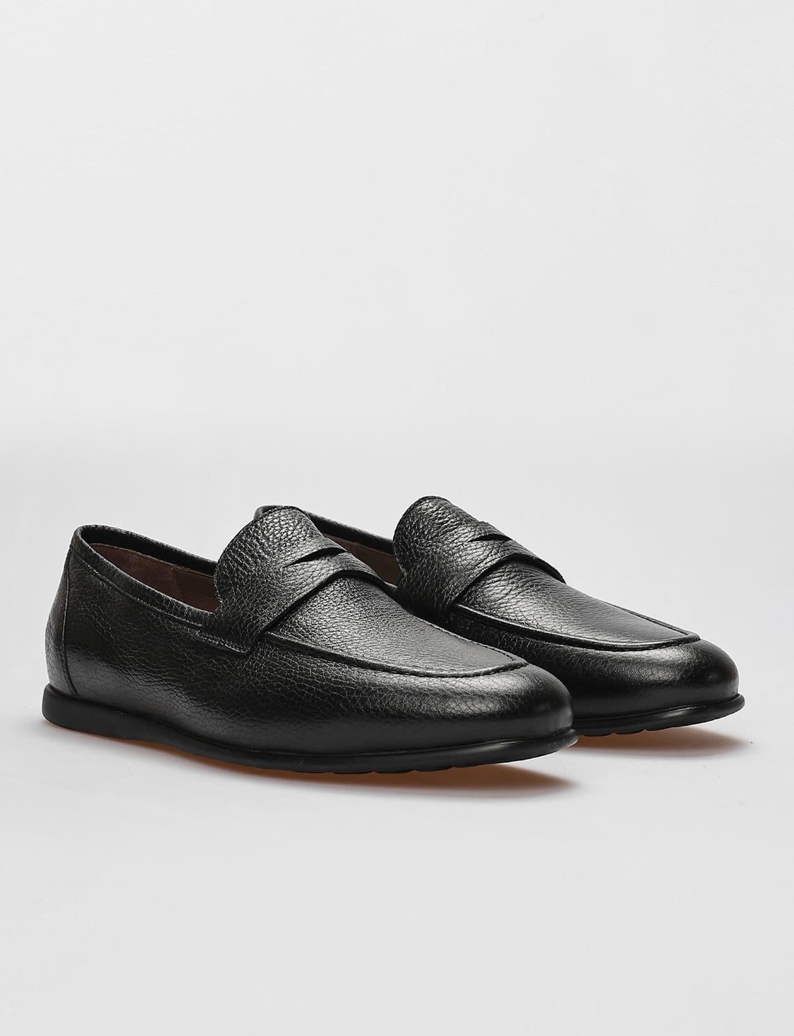 Genuine Leather Black Men's Casual Shoes