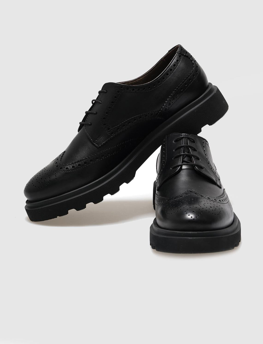 Genuine Leather Black Lace-up Men's Casual Shoes