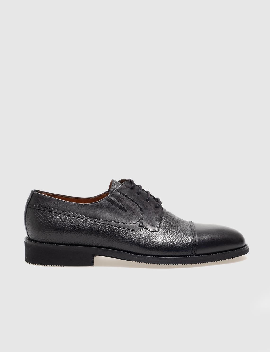 Genuine Leather Black Lace-up Men's Classic Shoes