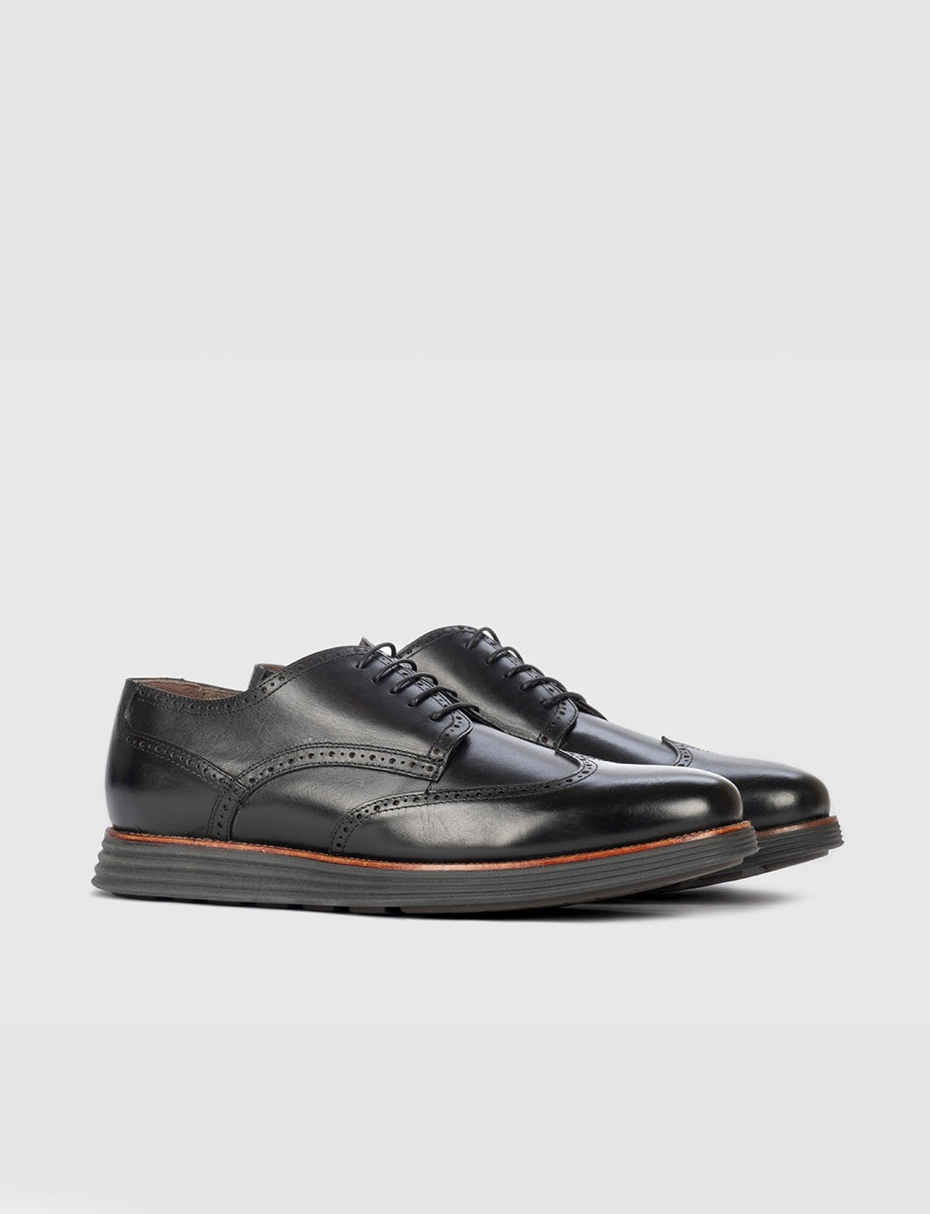 Genuine Leather Black Lace-up Men's Casual Shoes