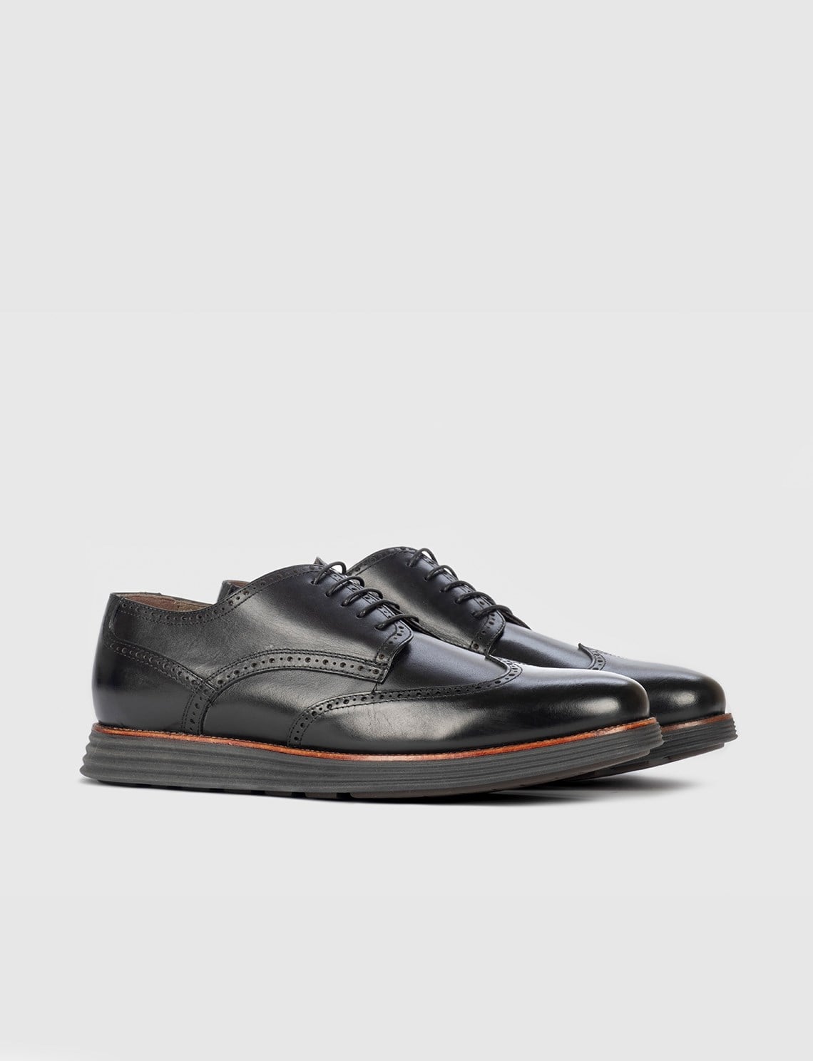 Genuine Leather Black Lace-up Men's Casual Shoes