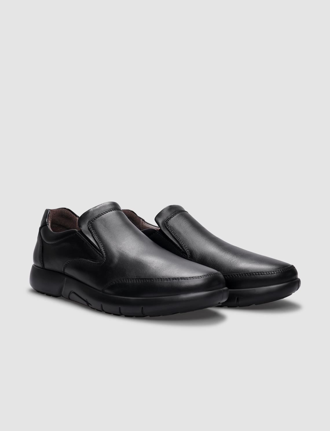 Genuine Leather Black Men's Casual Shoes