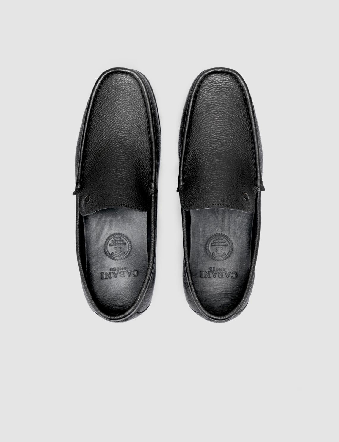 100% Genuine Leather Black Men's Casual Shoes