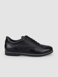 Genuine Leather Black Lace-up Men's Casual Shoes