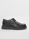 Genuine Leather Black Lace-up Men's Casual Shoes