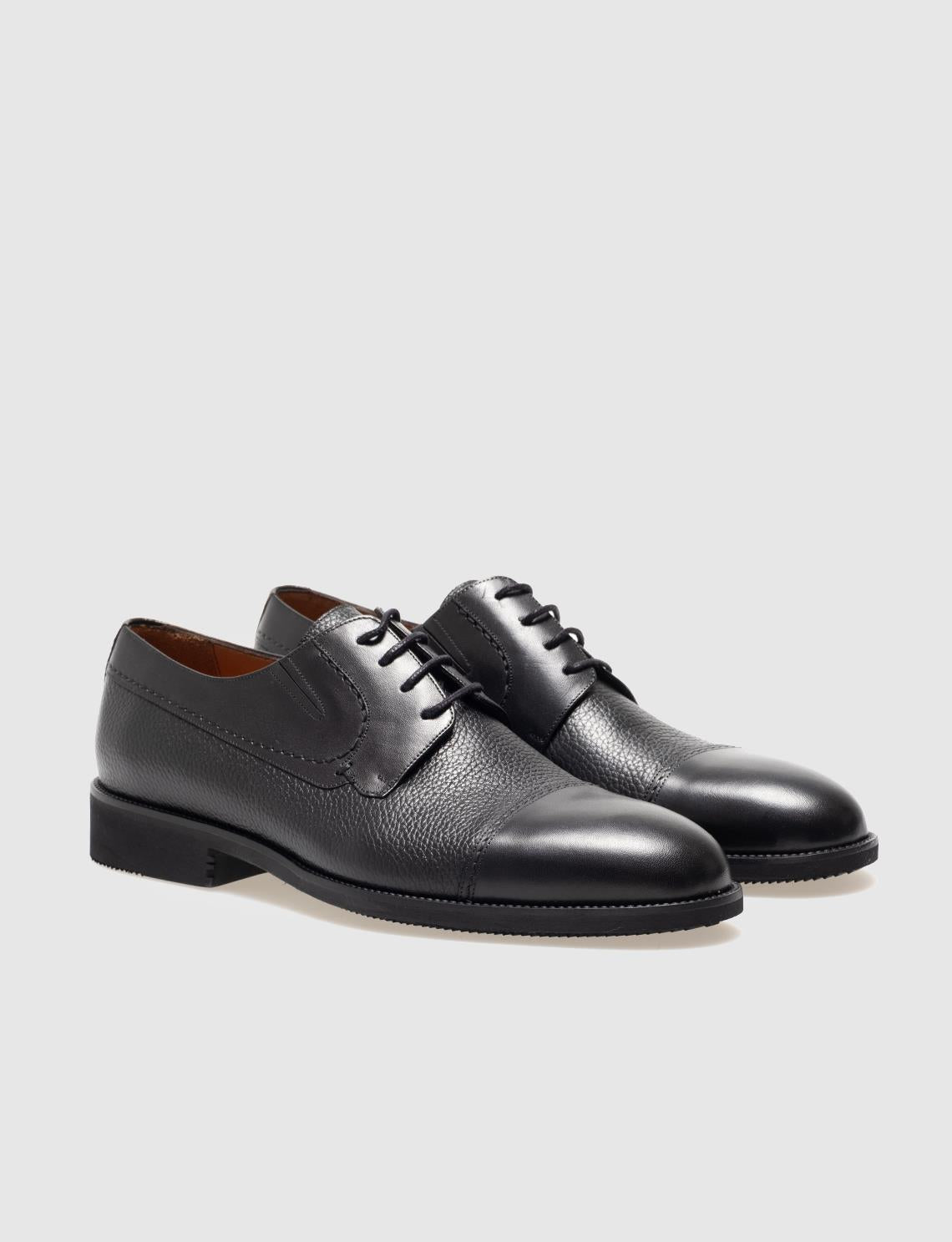 Genuine Leather Black Lace-up Men's Classic Shoes