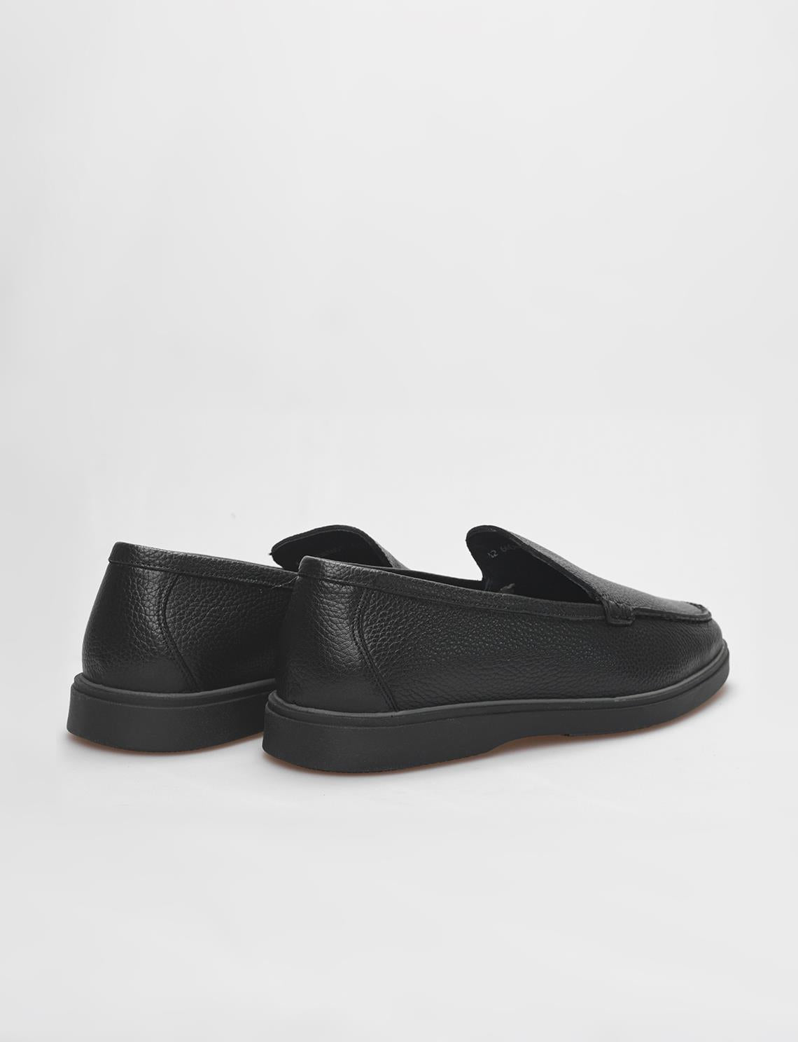 Genuine Leather Black Men's Loafer