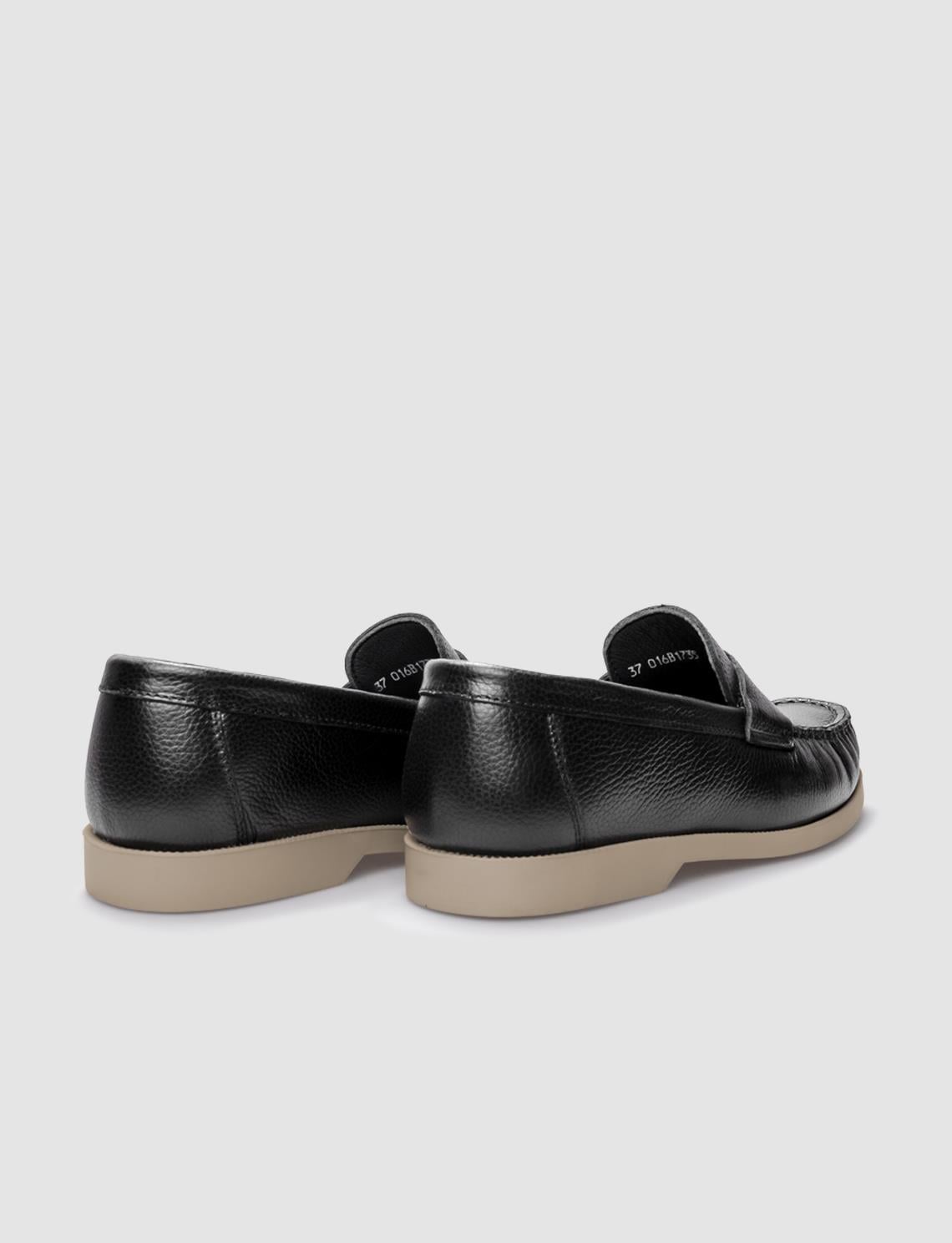 Genuine Leather Black Women's Casual Shoes