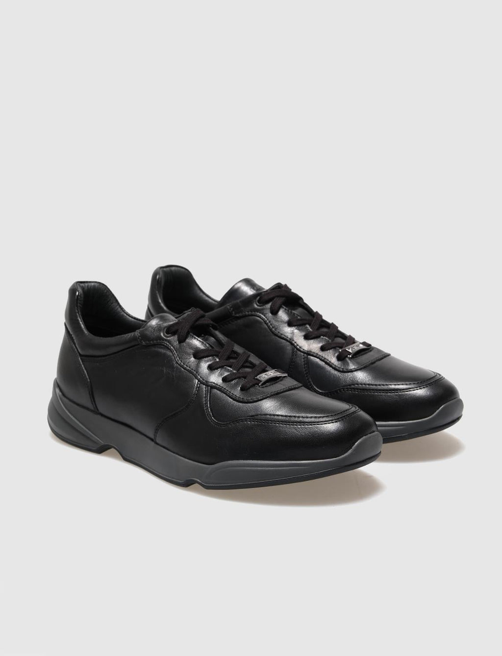 100% Genuine Leather Black Lace-up Men's Casual Shoes