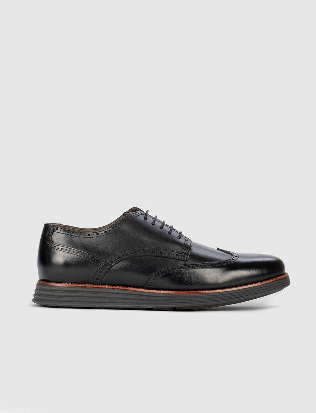 Genuine Leather Black Lace-up Men's Casual Shoes