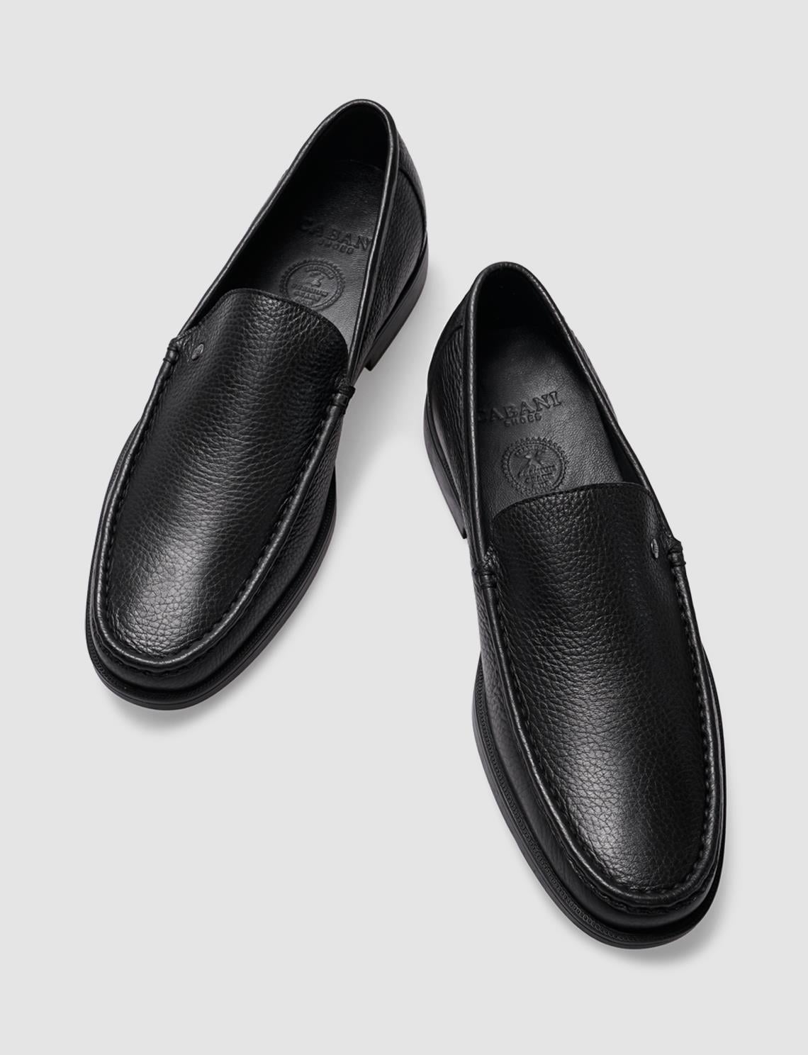 Genuine Leather Black Men's Casual Shoes