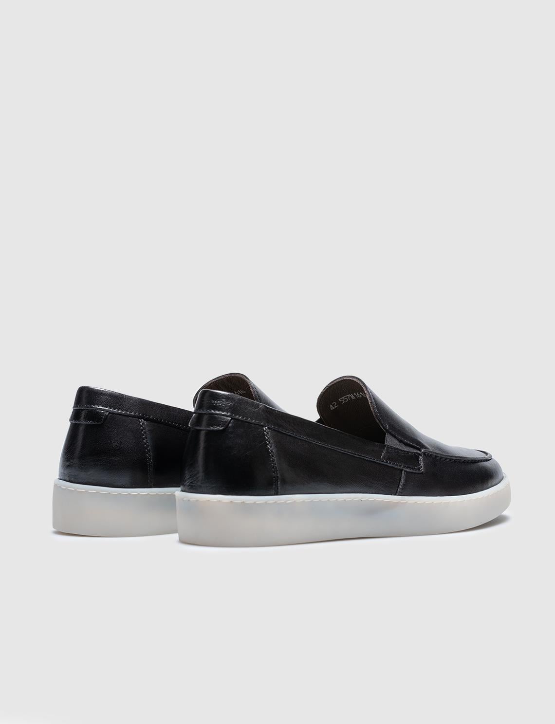 Genuine Leather Black Men's Casual Shoes