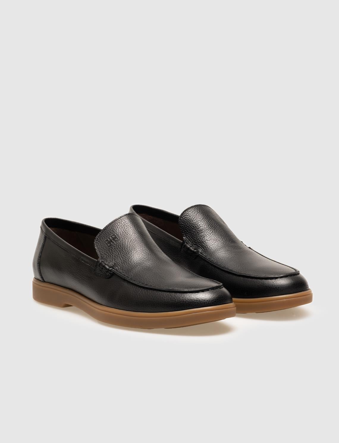 Genuine Leather Black Men's Casual Shoes
