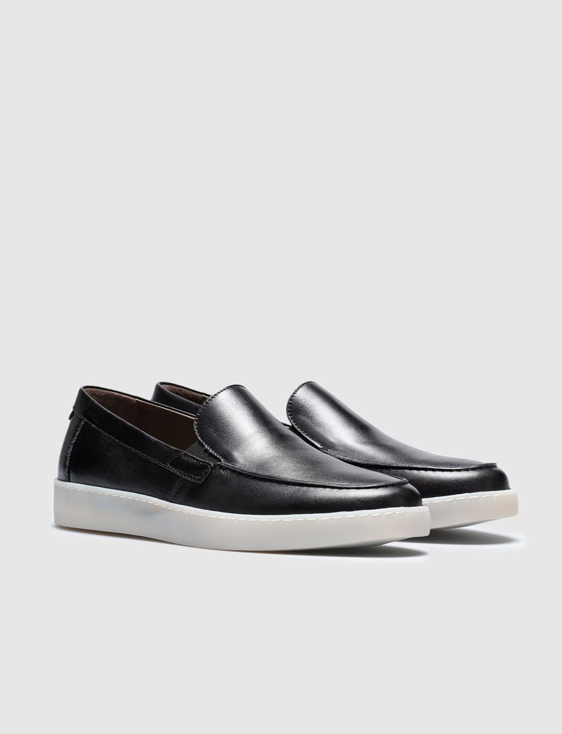 Genuine Leather Black Men's Casual Shoes