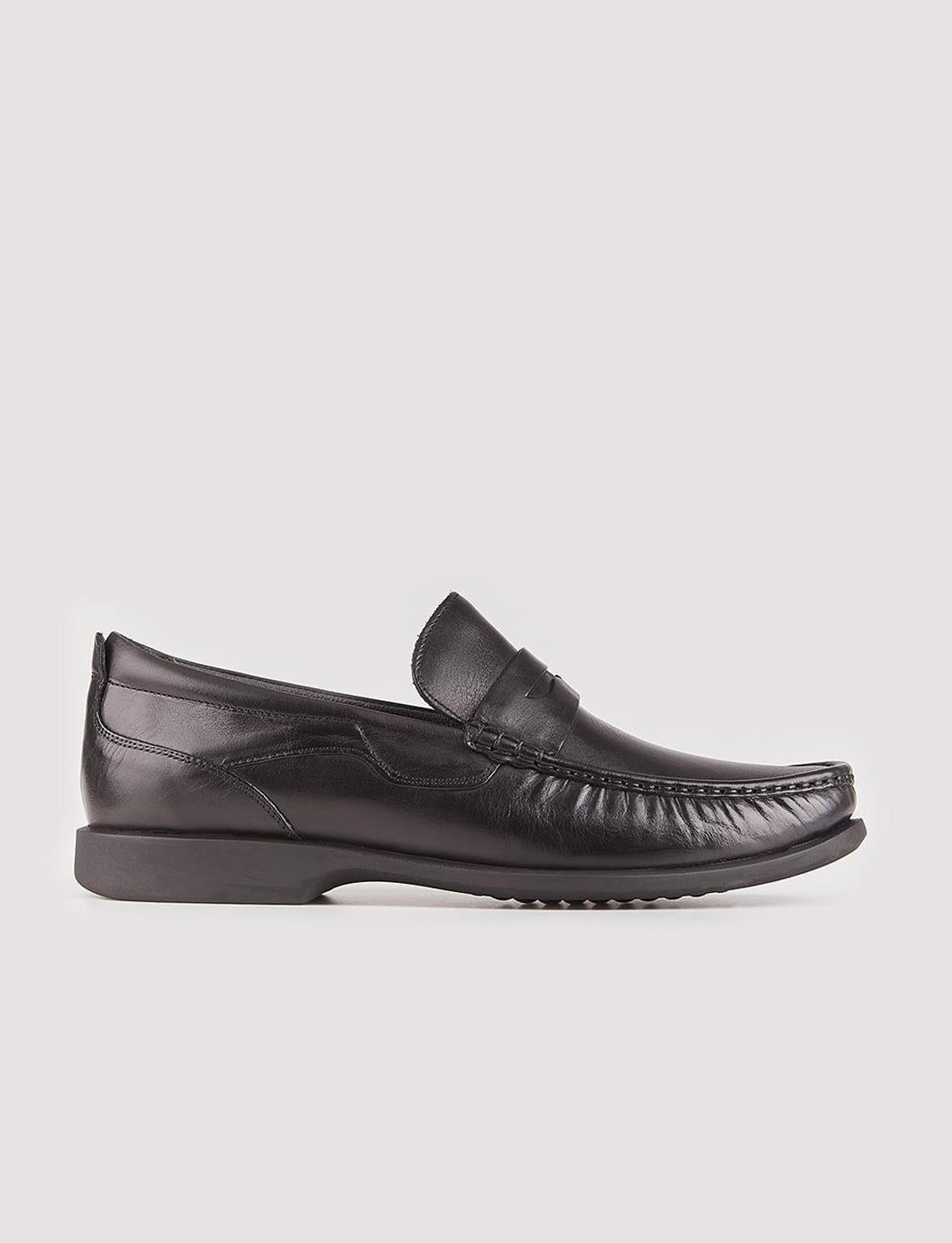 Genuine Leather Black Men's Casual Shoes