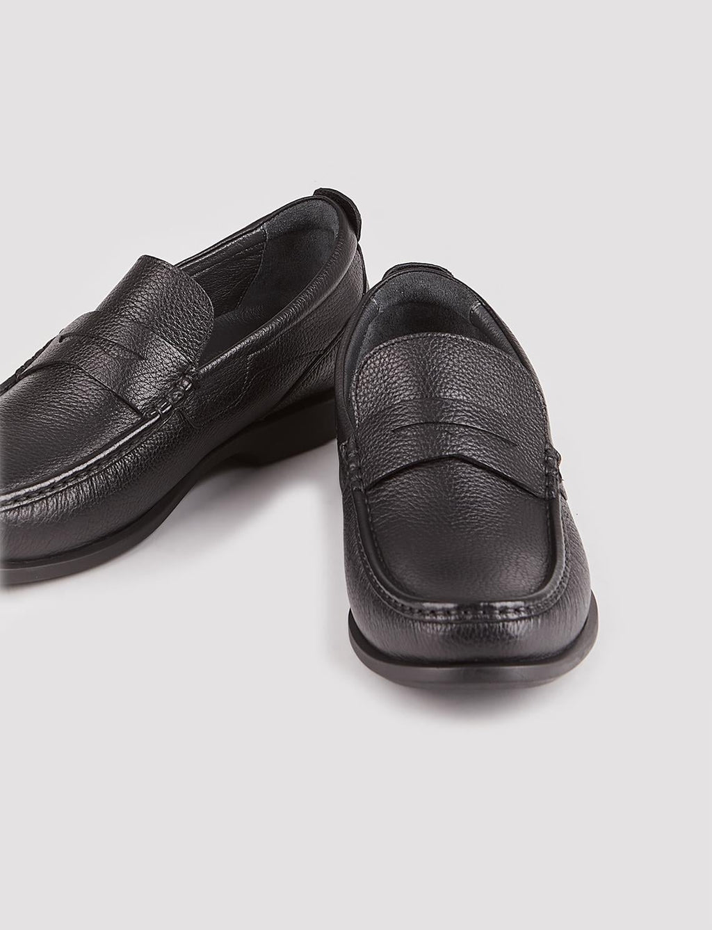 Genuine Leather Black Men's Casual Loafer Shoes
