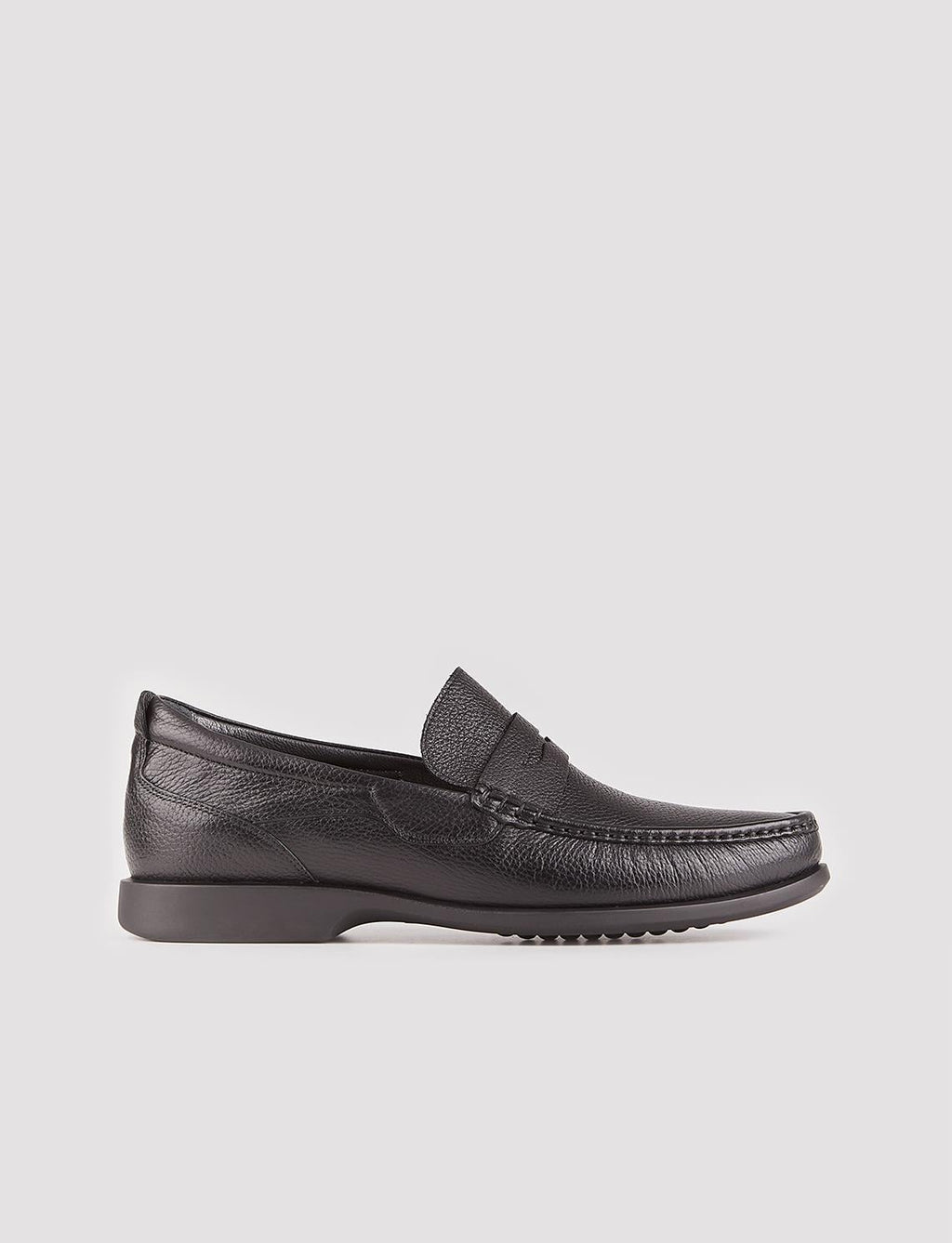 Genuine Leather Black Men's Casual Loafer Shoes