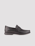 Genuine Leather Black Men's Casual Loafer Shoes