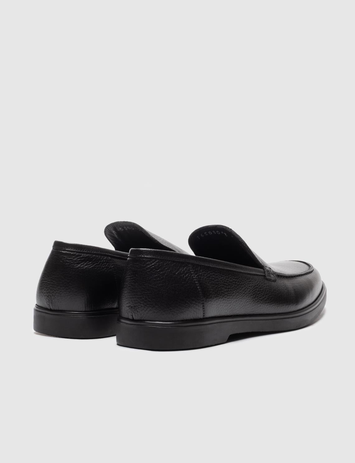 Genuine Leather Black Men's Loafer