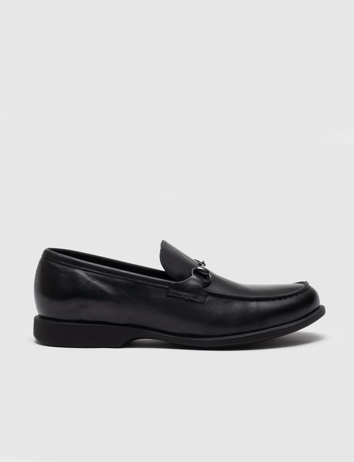 Genuine Leather Black Men's Loafer