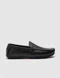 Genuine Leather Textured Black Men's Loafer (102567-198)