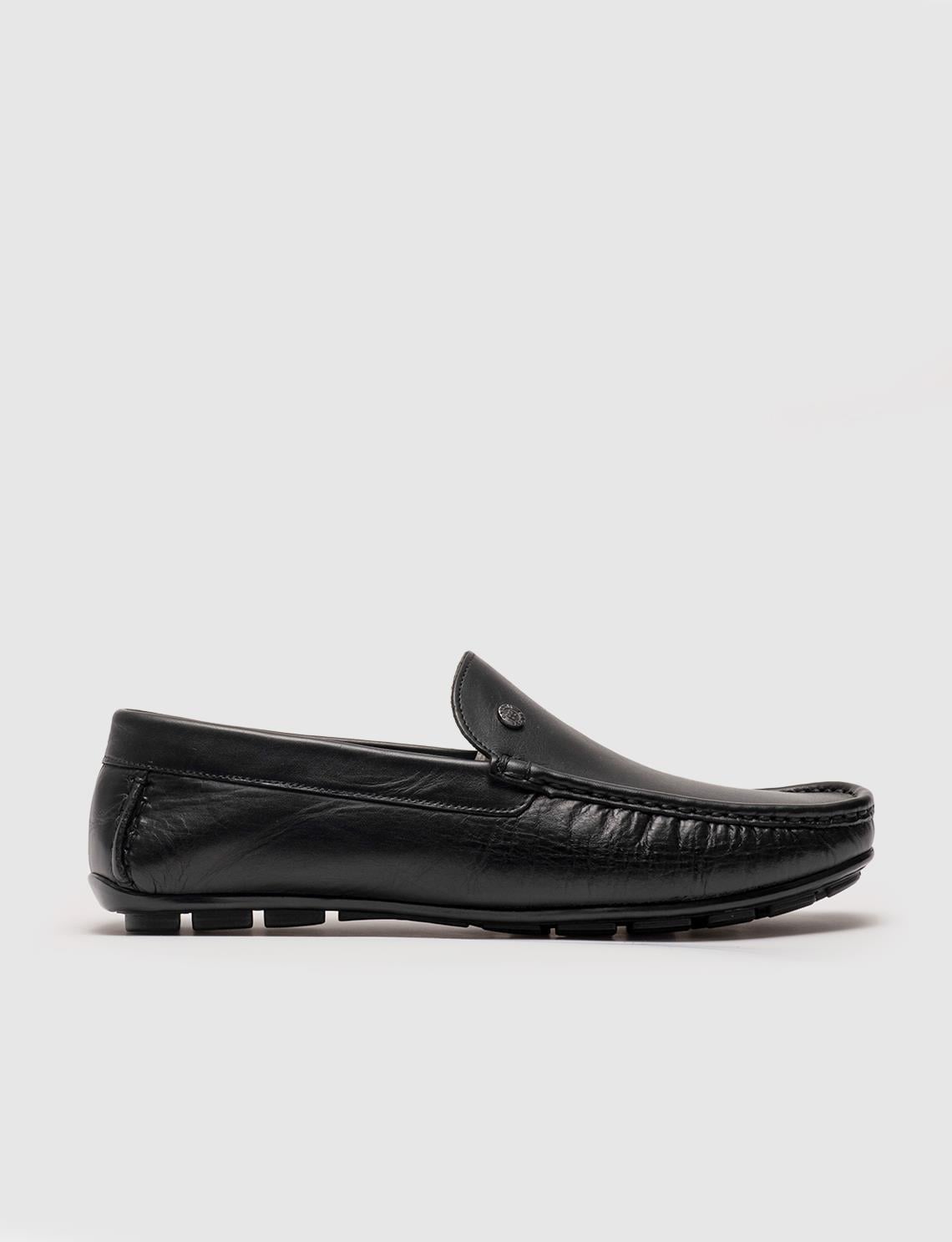 Genuine Leather Black Men's Loafer