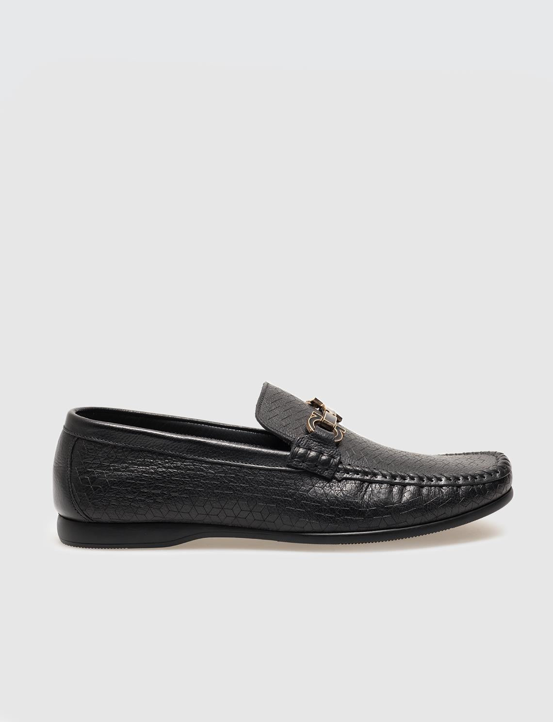 Genuine Leather Black Men's Loafer