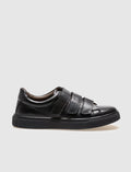 Genuine Leather Black Men's Athletic Shoes